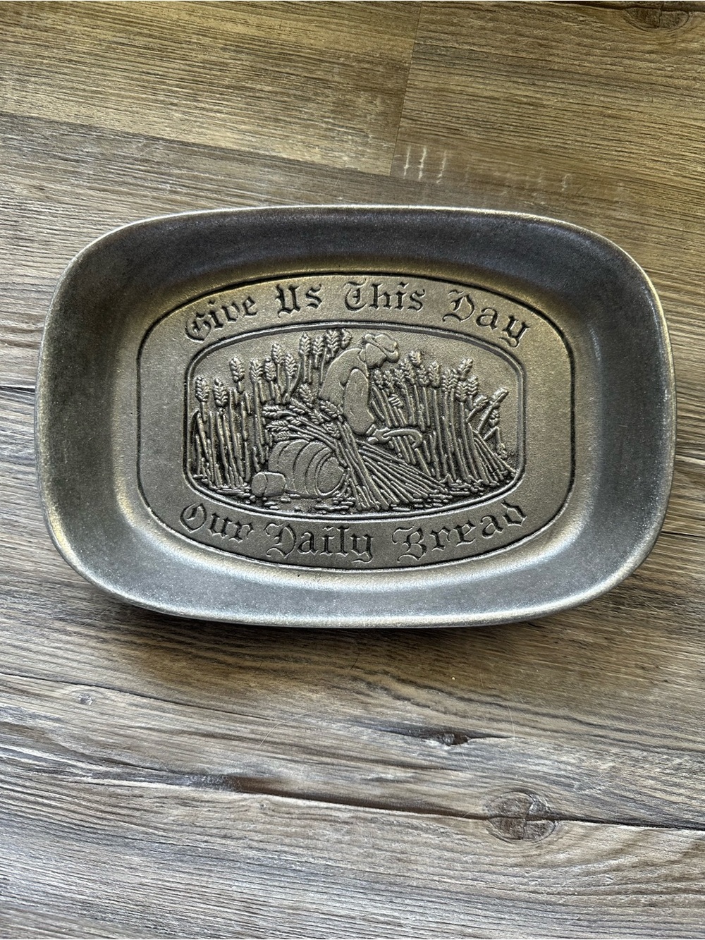 Vintage Give Us This Day Our Daily Bread Plate Wilton